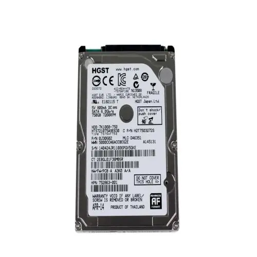 HP 778191-001 HDD 750GB 7200RPM SATA RAW 2.5