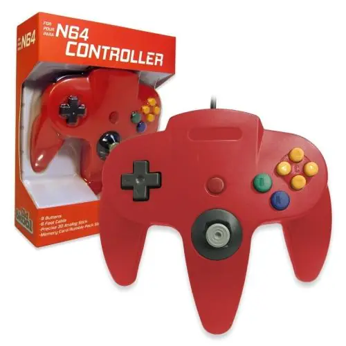 Video Gaming OS-6558 Nintendo 64 Controller Red