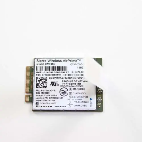 Lenovo 01AX748 Wireless Cmb Sie Em7455 Rv2