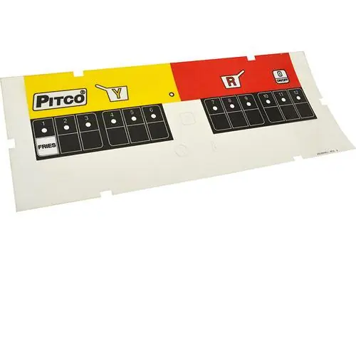 Pitco A6096401 LBL OVRLY 2 ZN FRIES