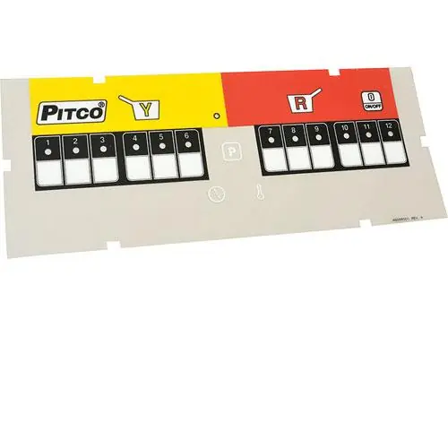 Pitco A6096501 LBL OVRLY 2 ZN BLANK