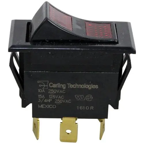 Vulcan 00-715112 SWITCH 7/8 X 1-1/2 DPDT CTR-OF