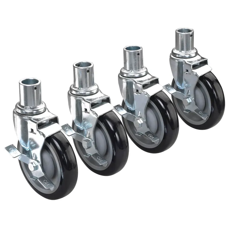 Krowne Metal 28-151S 6 Overall Universal Wire Shelving Caster w/ Side Brake 5 Wheel (4 Wheels)