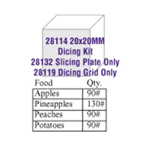 Robot Coupe 28132W Dicing Disc Ds20 Cl50
