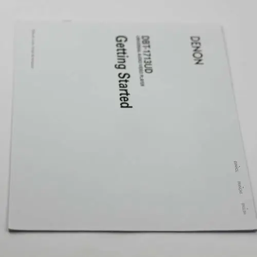 Denon 54111084900AD QUICK MANUAL DBT1713UD