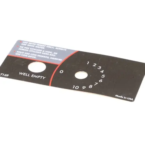Vollrath 17169-1 Label Control