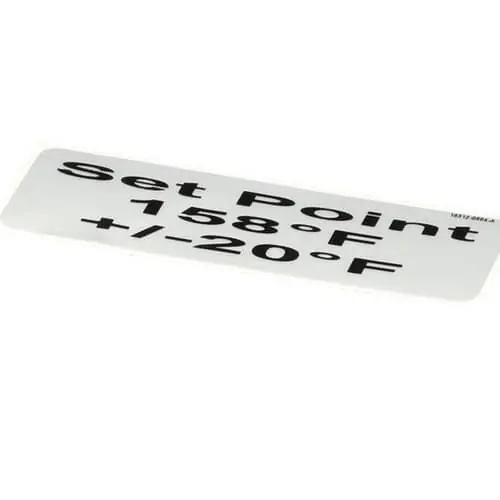Carter-Hoffmann 18312-0554 Decal 158 +/-15 Deg F