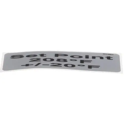 Carter-Hoffmann 15652421 DECAL 208 +/-15 DEG F