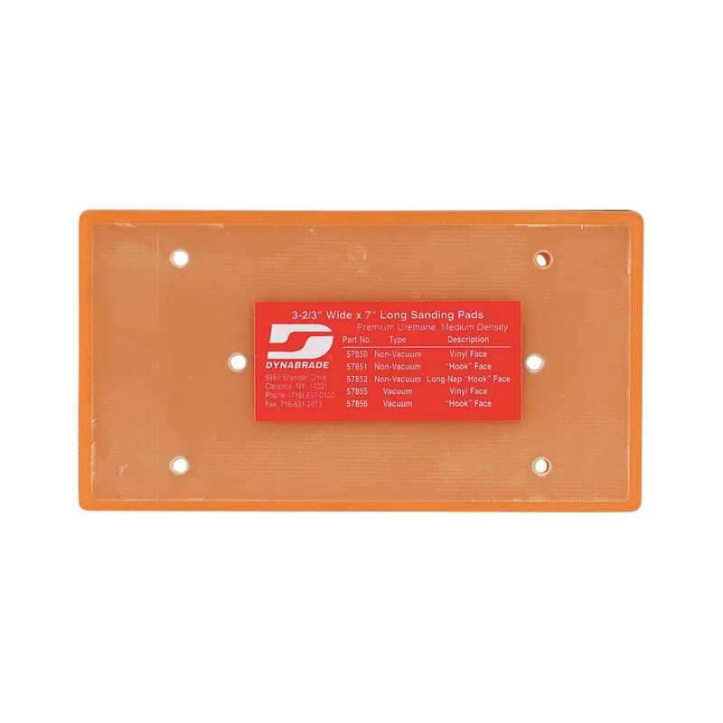 Dynabrade 57852 Non-Vacuum Disc Backing Pad With (4) Screws, 7 in L x 3-2/3 in W, Hook Attachment