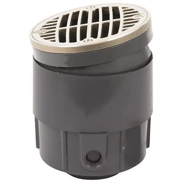 Oatey TP332N 3 in Hub (4 in SPGT) Trueset Floor Drain W/5 Heavy NB TOP