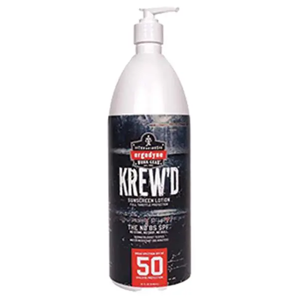 Ergodyne 16635 KREW'D 6355 SPF 50 Sunscreen Lotion 32 oz Pump Bottle