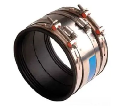 MISSION RUBBER MR06 64 ARC Flex-Seal 6 Concrete x 4 in. CI/PL Rubber Shielded Adjustable Sewer Repair Coupling