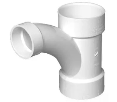 CHARLOTTE PIPE PVC 00502 1200 3 x 3 x 1-1/2 in. Hub PVC DWV Combination Reducing Wye with 1/8 in. Bend
