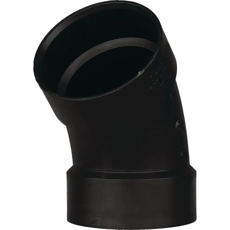 Charlotte Pipe ABS 00321  0600HA 1-1/2 In. Hub x Hub 45 Deg. ABS Elbow