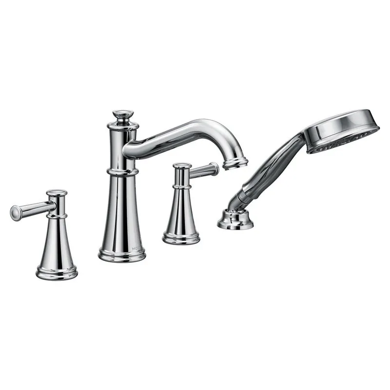 Moen T9024 Belfield Two Handle Roman Tub Faucet with Handshower