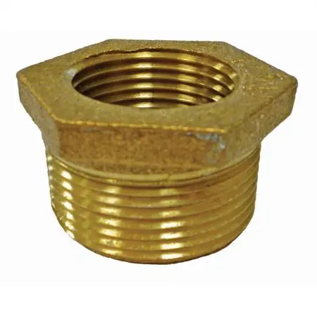 JONES STEPHENS CORP B74232LF 2-1/2X2 BRONZE HEX BUSHING LEAD FREE