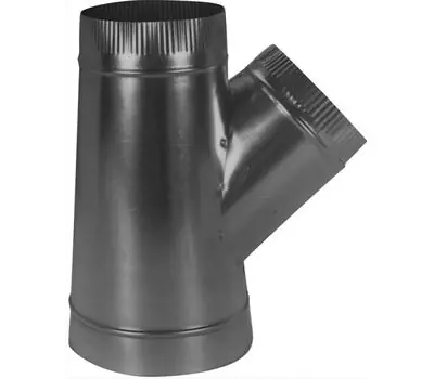 Mitchell Metal Products 305764 7 x 6 x 4 in. Galvanized Steel Stub Wye