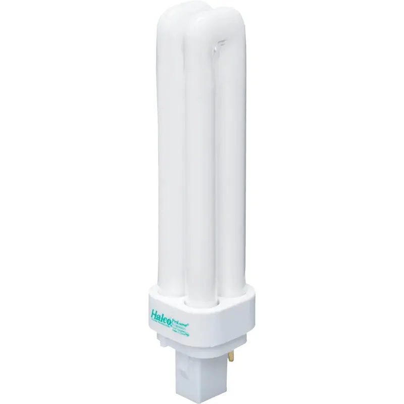 Halco 109154 CFL Double Tube 2-Pin T4 Bulb, G24D-2 Base, 18W, 3500K, Dimmable