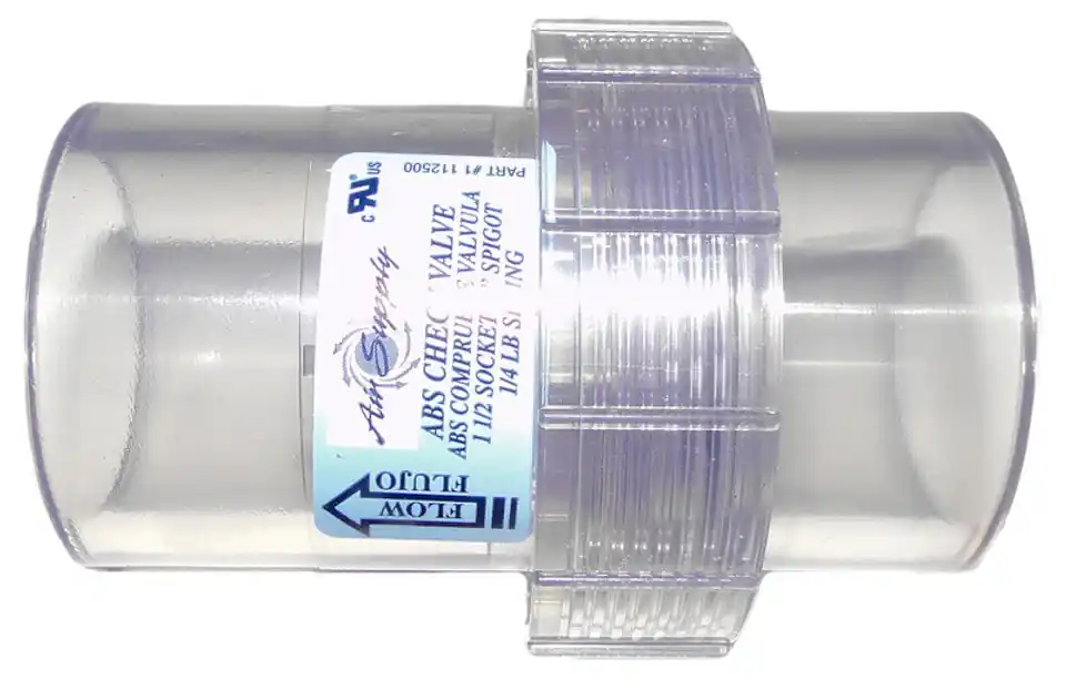 AIR SUPPLY 112500 Air Supply 1.5 ID 2 OD 2 Spring Clear Blower Check Valve