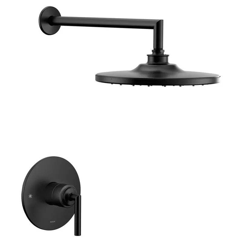 Moen UTS32002BL One Handle Single Function Shower Faucet in Matte Black (Trim Only)