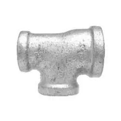Malleable ZMGTR070606 1-1/2 X 1-1/4 X 1-1/4 Galv Mall Red Tee