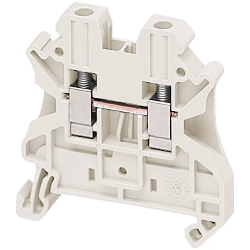 Schneider Electric NSYTRV42WH 4 mm 2-Point White 26 to 10 AWG Solid/Stranded Copper Screw Terminal Block