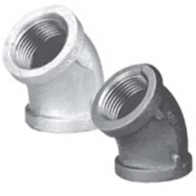 Malleable ZMGL4510 3 45 Deg Elbow Galv
