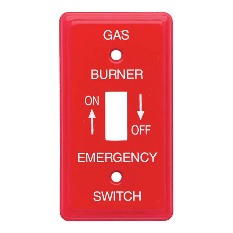 Diversitech 625-S16 Red Emergency Gas Burner Cover Plate 4-1/4 x 2-3/4