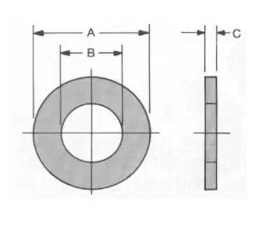 SHOOK MANUFACTURING 12474 3/8 in. Alloy Steel Flat Washer, Zinc-Plated, Box of 100