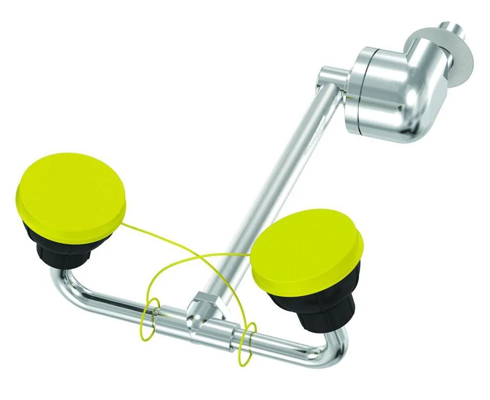 Bradley Corporation S19-270JW Halo 1/2 in. NPT 90 psi Swing-Down Eye and Eye or Face Wash Unit