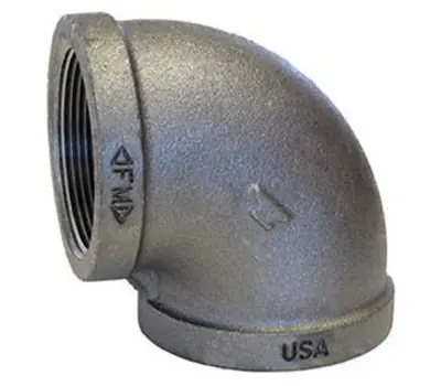 Anvil 310001409 1-1/4 in. Female Black Malleable Iron 90-Degree Elbow