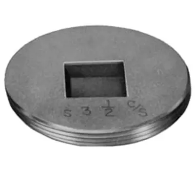 PASCO 1857-NT 4 in. Brass Round Countersunk Square Plug