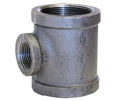 Anvil 310045802 1-1/2 x 1-1/2 x 3/4 in. Female Black Malleable Iron Reducing Tee