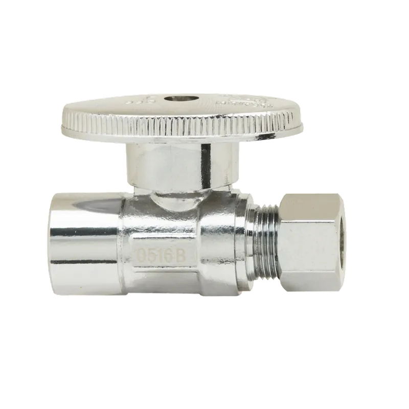 BrassCraft PLB203XP 1/2 in. Nominal Sweat x 3/8 in. OD Compression 1/4 Turn Straight Stop