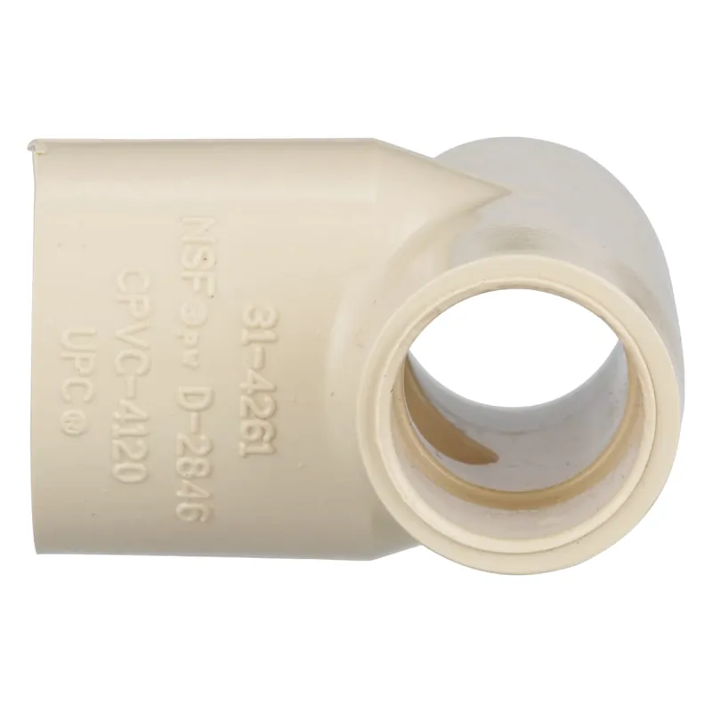 Charlotte Pipe CTS024001700 1/2 x 1/2 x 3/4 - CPVC Tee - Slip x Slip x Slip