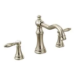 Moen TS22103NL Weymouth Two-Handle Roman Tub Faucet Deck Mounted