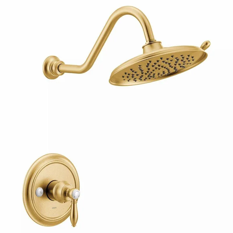 Moen UTS33102EPBG Weymouth Single Handle Dual Function Shower Faucet in Brushed Gold Trim Only