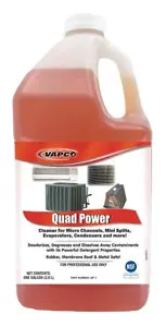 Vapco Products QP-1 Quad Power Cleaner For Microchannel Condensers 1 Gallon Replacement MPN