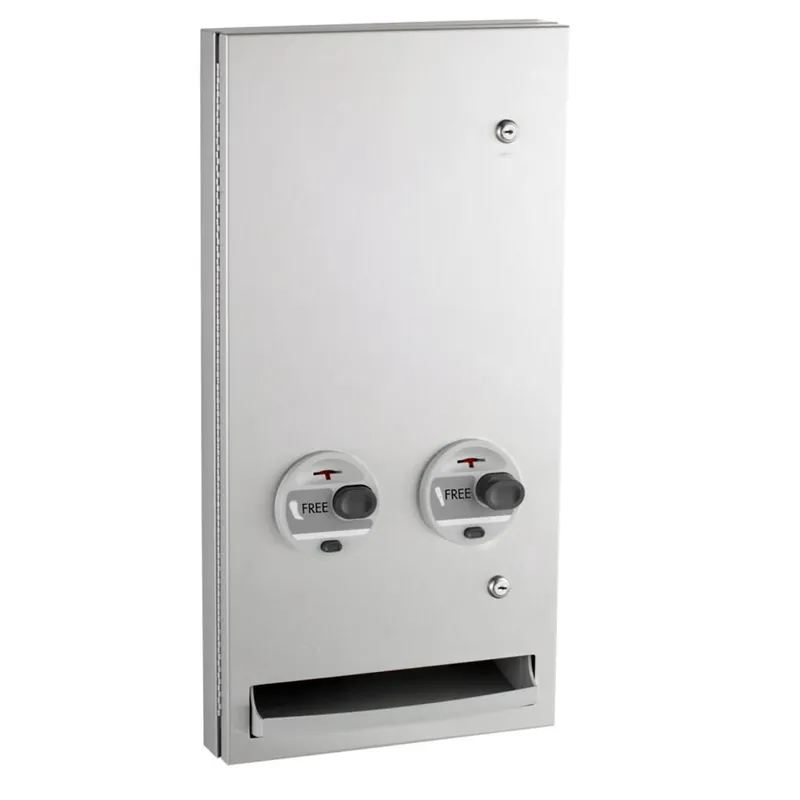 Bobrick 370634C TrimLineSeries Semi-Recessed Sanitary Napkin/Tampon Dispenser