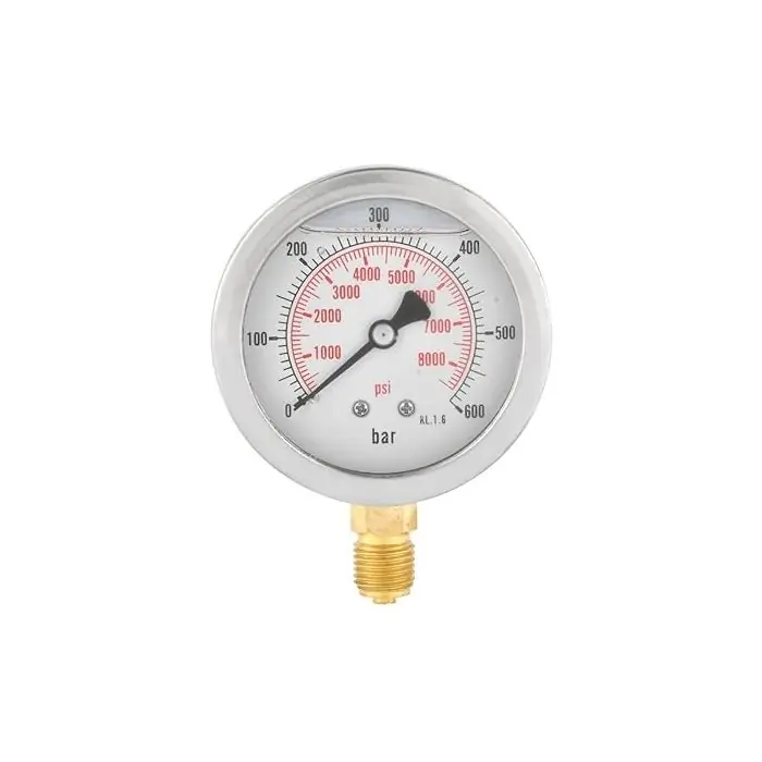 Tipton 6004E Cmc Diaphragm Gas Test Gauge - Hex Body And Air Valve - 0-5# Psi