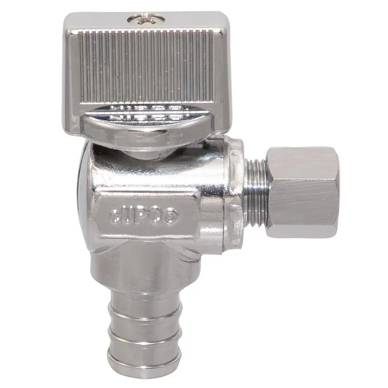 NIBCO ND615L9 7165-LF Angle Supply Stop 1/2PEX X 1/4OD