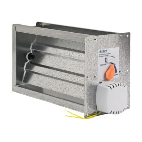 Aprilaire 6734W3 10 x 14 Rectangular Side Mounted Damper Power Open Power Closed 3 Wire