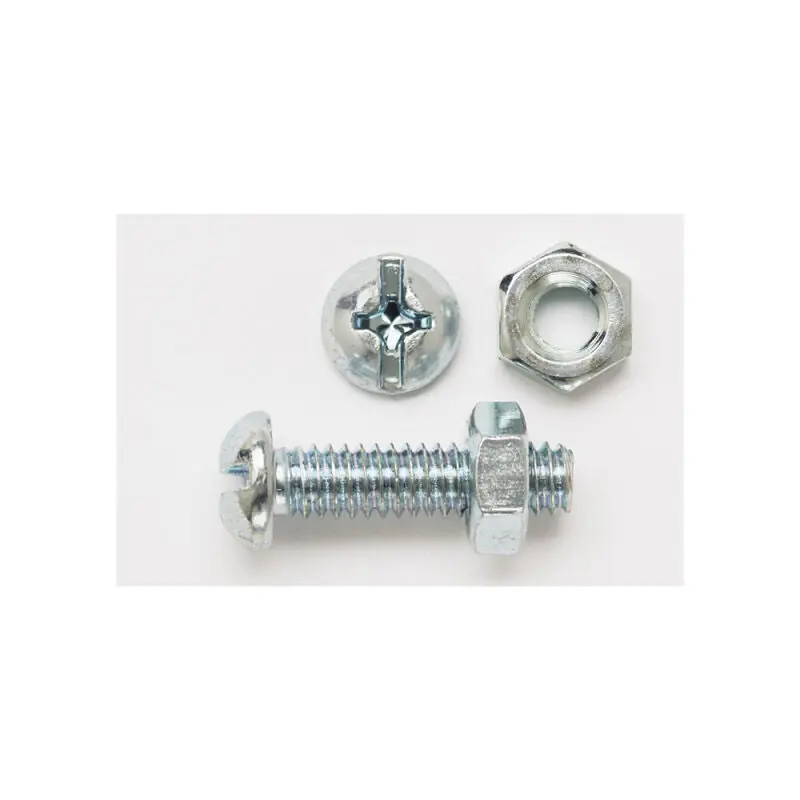 Mainline ML14X34RHSSBZJ 1/4-20X3/4 Round Head Stove Bolt W/Nut Zinc Plated 100/Jar