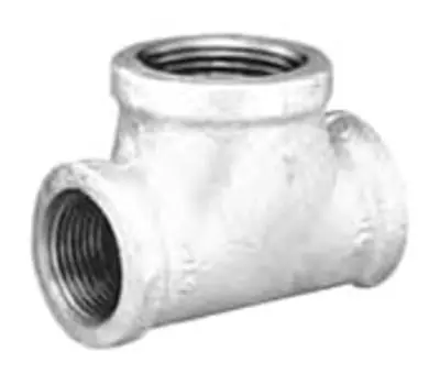 Matco-Norca ZMGTR060504 1-1/4 x 1 x 3/4 in. Threaded Galvanized Malleable Iron Reducing Tee