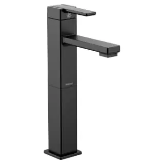 Moen S6712BL 90 Degree Matte Black One-Handle Vessel Bathroom Faucet