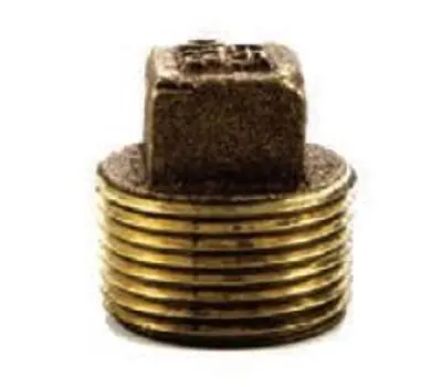 CHARMAN 550473-NL 1/2 in. NPT Bronze Straight Square Head Plug Lead Free