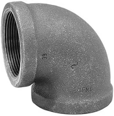 Anvil 310000609 3/8 in. Female Black Malleable Iron 90-Degree Elbow