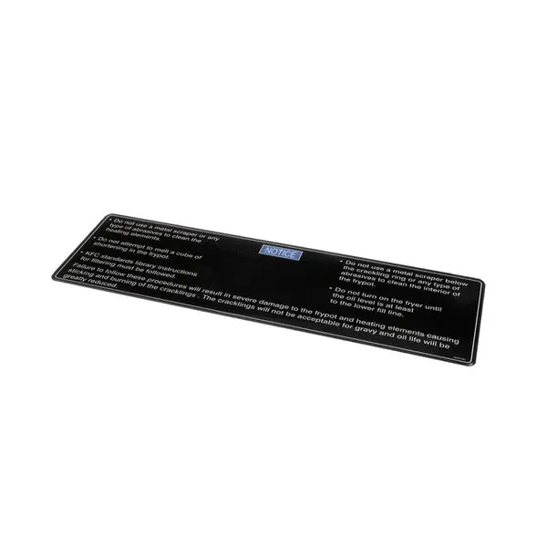 Henny Penny 170332 LABEL-SHORTENING MELTGMV EA HEN170332