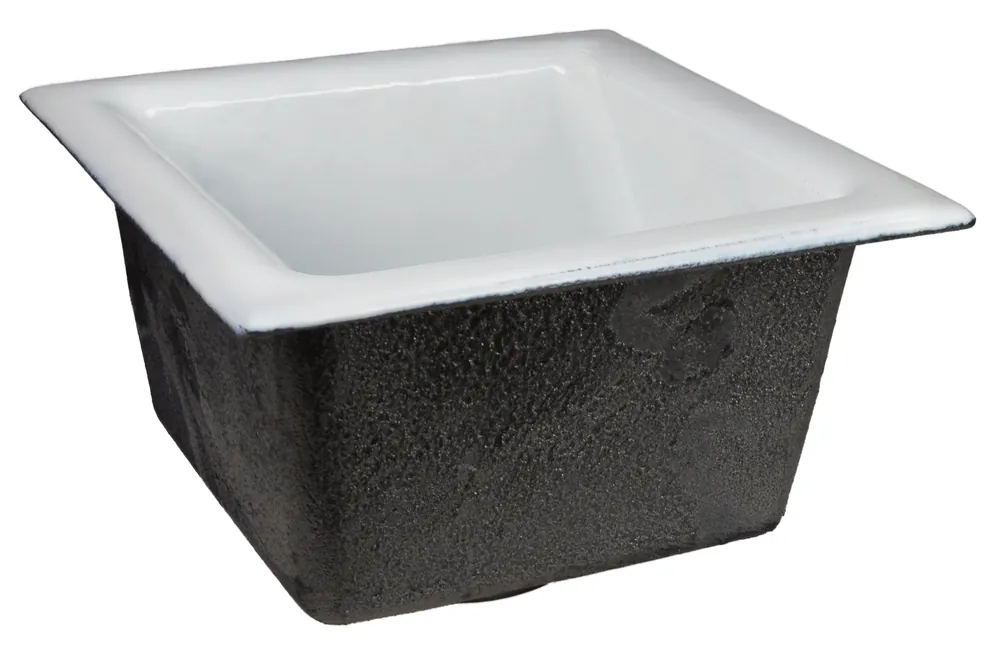 SIOUX CHIEF 861-Q2326 3 in. No Hub 12 x 12 x 6 in. Enamel Cast Iron Floor Sink