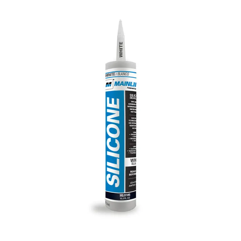 Mainline ML01105 White Silicone Sealant 10.3 ounces